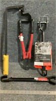 Board bender, bolt cutters, top tube for