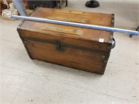 EARLY DOME TOP/ PAPER LINED TRUNK