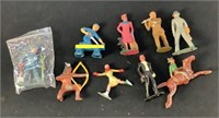 9 Vintage LEAD Figurines