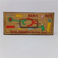 VINTAGE BUSY BOY METAL TOOL CHEST 8" WIDE