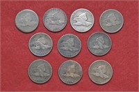 10 - 1957 Flying Eagle Cents