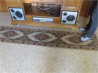 Throw Rug in Front of Stereo Cabinet