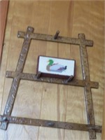 Wooden Wall Coat Hanger and Duck Door Stop