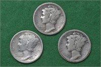 3 - 1921-D Mercury Dimes