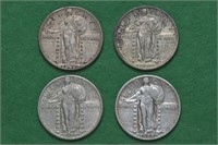 1920, 23, 28 and 30 Standing Lib Quarters