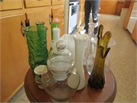 Lot of Vases Indiana Glass, Milkglass & More