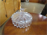 Vintage Mid Century Crystal Candy Dish w/Lid