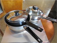 3 Stainless Steel Pots & Cookie Sheet