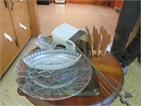 Misc. Lot of Serving Trays & More
