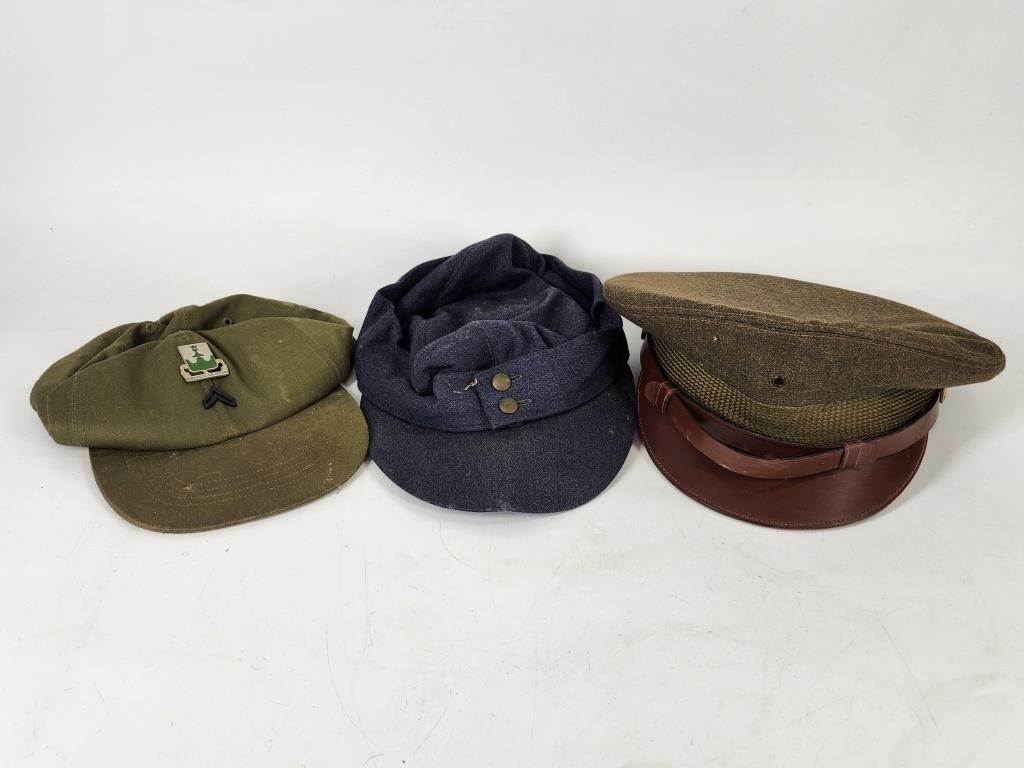 3) US MILITARY HATS | Live and Online Auctions on HiBid.com