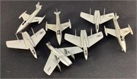 Lot of 7 Hard Plastic Jet Airplanes