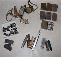 Zippos, Pocket Knives, Watches &