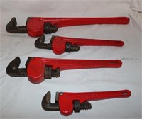 4 pc. Pipe Wrench Set 8,10,12,18"
