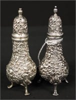 KIRK STIEFF Sterling Salt and Pepper Set Repousse