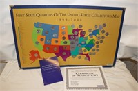 First State Quarters US Collectors Map w/ Quarters