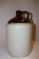 Vintage 3 Gal. Brown Stoneware Jug