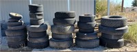 (28) Various Sized Tires   Some With Rims