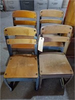 (4) Envoy Childs Metal And Wood Chairs