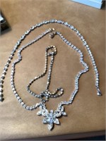 Mid century rhinestone necklaces