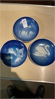 3 Danish Collectible Plates Bing and Grondahl B &