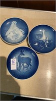 3 Danish Collectible Plates Bing and Grondahl B &
