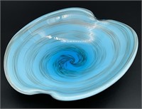 MCM Barbini Murano Art Glass Amoeba Bowl