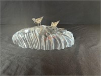 Vintage Steuben Shorebirds Sculpture