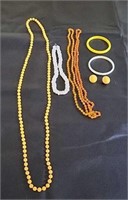 Necklaces, bracelets and earrings