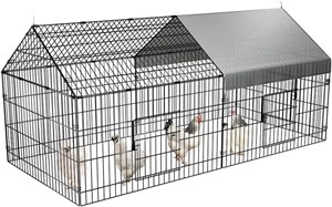 Chicken Coop Chicken Run Pen for Yard with Cover