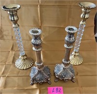 X - 2 PAIRS OF CANDLEHOLDERS  - L82