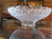 Vintage Cut Crystal Centerpiece Bowl