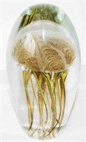 Large Art Glass Jelly Fish Paper Weight