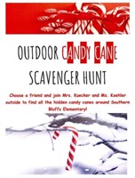 Outdoor Candy Cane Scavenger Hunt