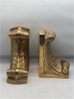 Mid 20th Century Vintage Set of 2 Brass Bookends