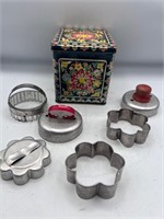 Made in England tin & cookie cutters
