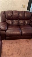 68"Brown LeatherLove seat/recliners