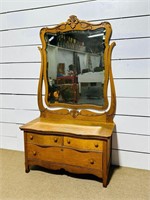 Antique Oak Vanity Dresser