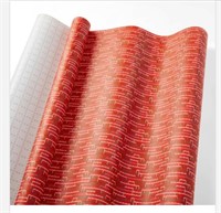 Stacked Brick Gift Wrap Red