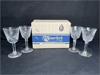 4 Waterford Lismore Small Liqueur Glasses