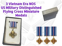 3 Military Mini Medals DFC Distinguished Cross E1