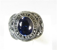 Alpha NOS US Army 9th Infantry Silver Ring