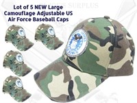 5 USAF Military Air Force Camouflage Baseball Caps