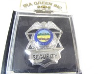 New Silver Security Officer Badge Shield Ohio Seal