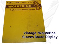Vintage Wolverine Gloves Display Board