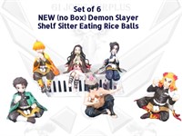 6 Demon Slayer Shelf Sitter Rice Ball NEW