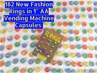 182 VIntage Vending 1" Capsules Fashion Rings NOS