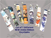 7 New Anime Ribbon KeyChains Lot1 2B3