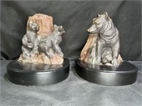 Pair of SPI Bronze Bear Bookends