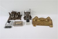 COLLECTION OF INK WELLS: