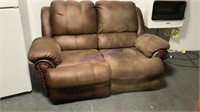 Leather reclining loveseat, matches # 37